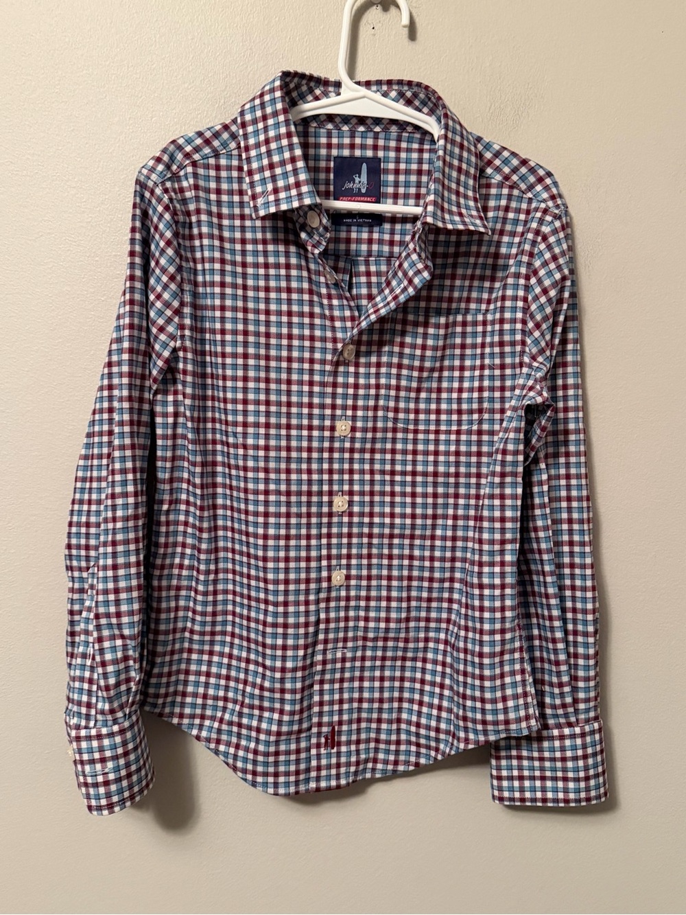 Johnnie-O Button-Down Plaid Performance Shirt